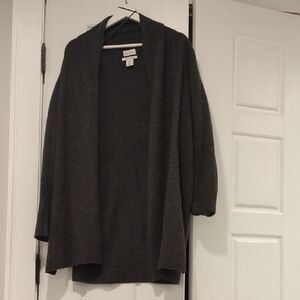 Nicole Miller Charcoal Open Cardigan Cashmere